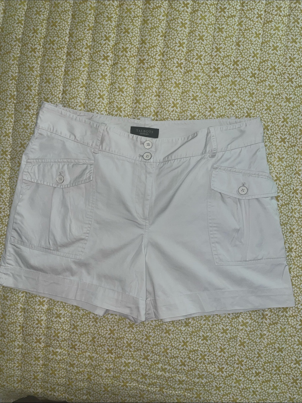 Talbots Light Tan   Cotton Utility Pocket Shorts